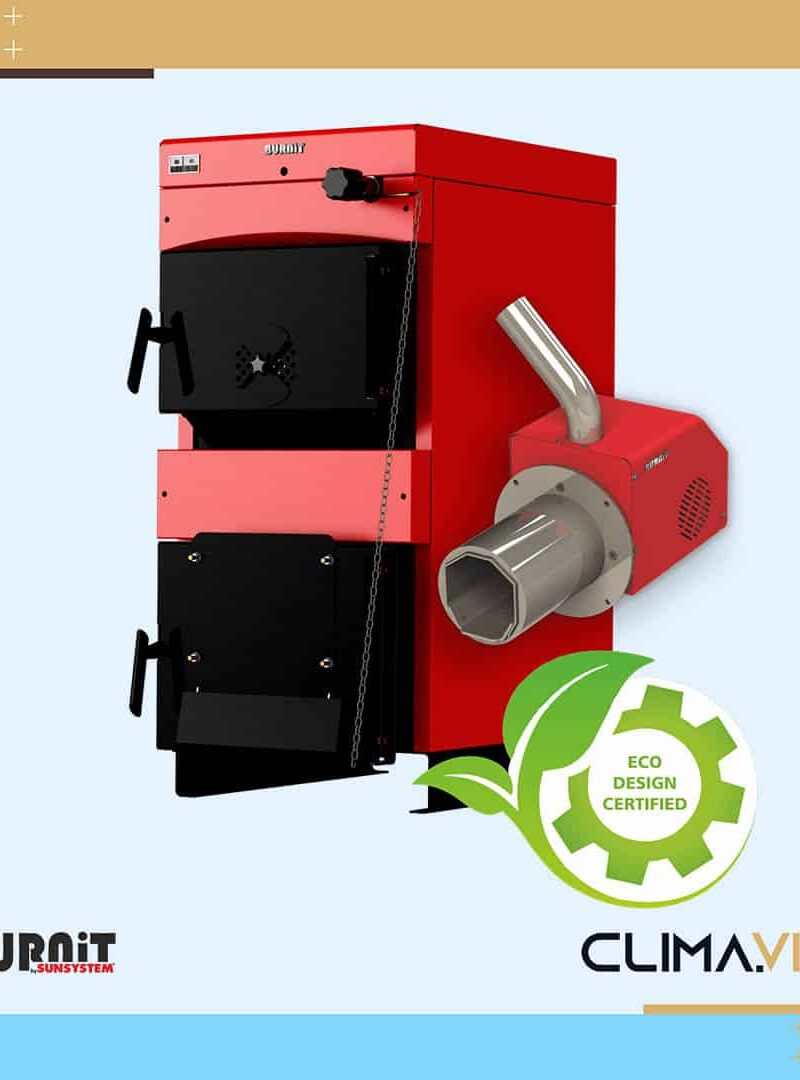 Комплект котел BURNiT WBS 90 и пелетна горелка Pell 70