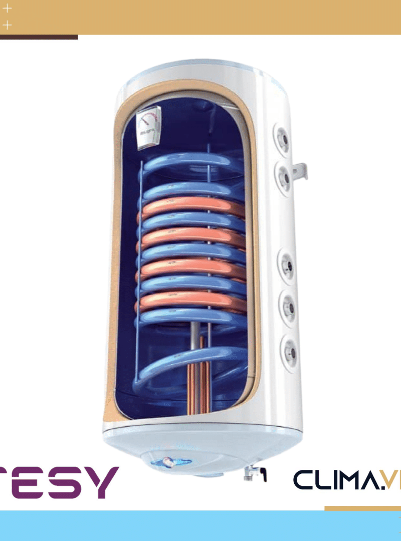 Вертикален бойлер TESY GCV7/4S 10044 30 B12 TSRP2 с две десни серпентини