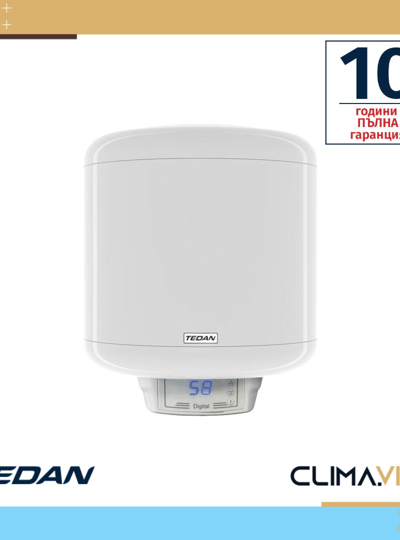 Електрически бойлер Tedan Digital Pro inox 50л