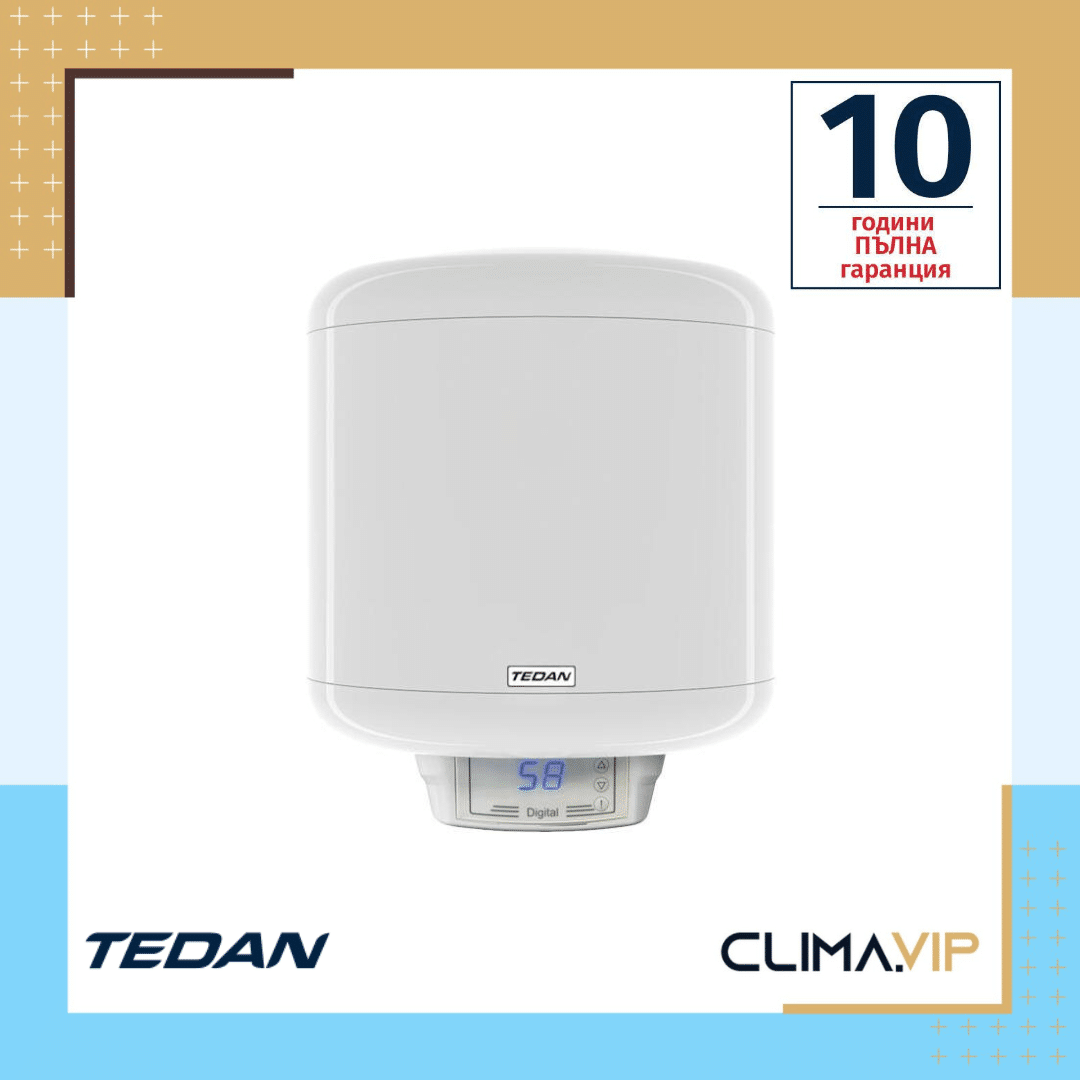 Електрически бойлер Tedan Digital Pro inox 50л