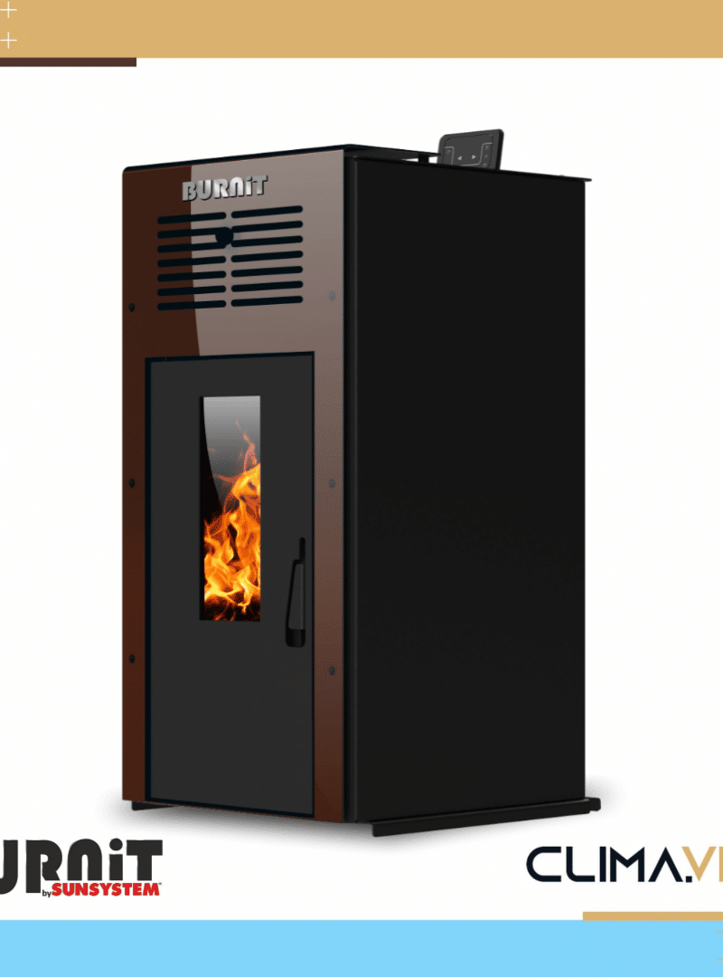 Пелетна камина BURNiT Ambient Coffee brown 10 kW