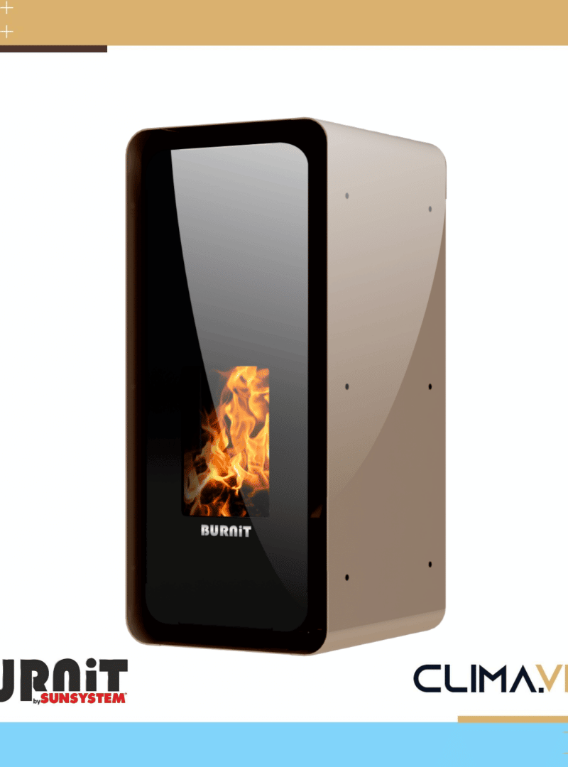 Пелетна камина с водна риза BURNiT Calor Cappuccino 18 kW