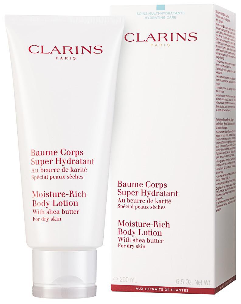 Clarins Moisture-Rich Body Lotion Овлажняващо мляко за тяло за суха кожа на супер цена от parfium.bg