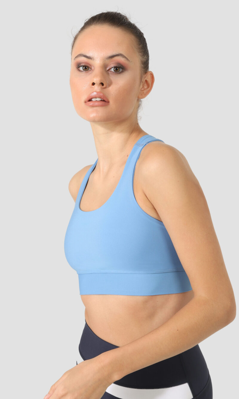 Спортно бюстие с кръстосан гръб CROSS BLUE