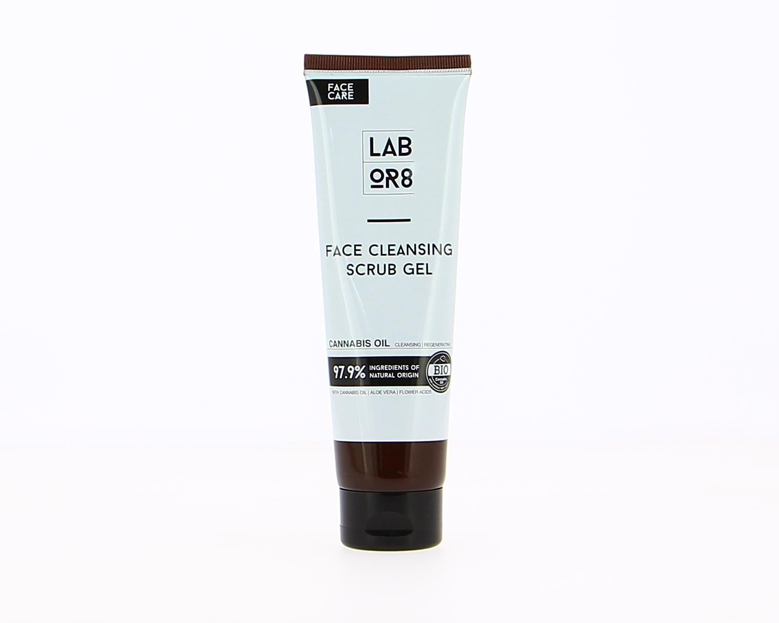 Labor8 Hemp face cleansing scrub gel Почистващ скраб гел за лице с конопено масло на супер цена от parfium.bg