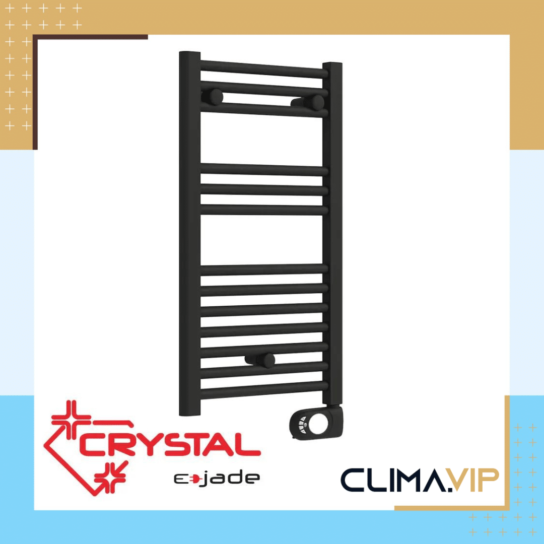 Електрическа лира за баня Crystal E-JADE MATT BLACK 500 W