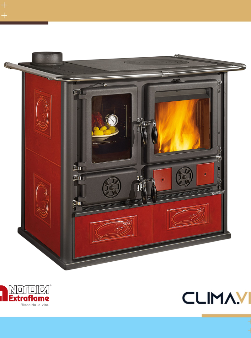 Готварска печка на дърва La Nordica Extraflame Rosa Sinistra Reverse