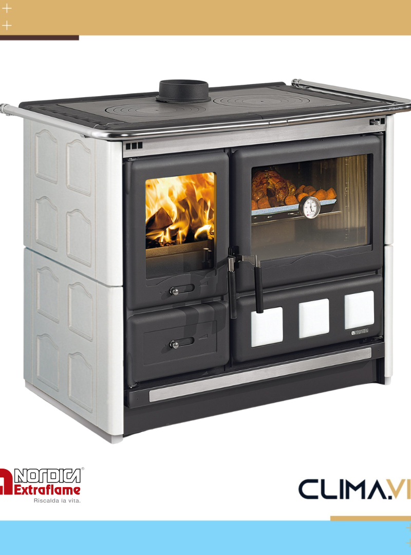 Готварска печка на дърва La Nordica Extraflame ROSA XXL 5.0 MAIOLICA