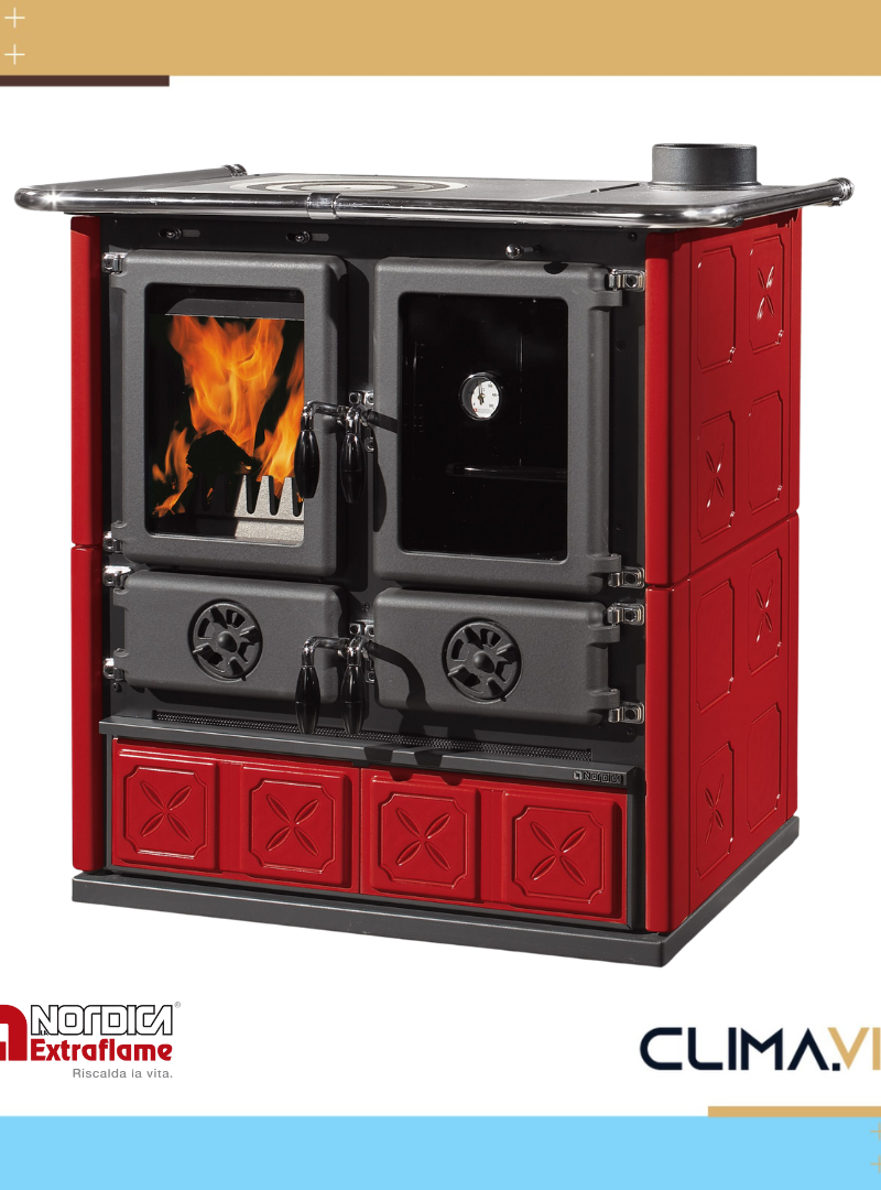 Готварска печка на дърва La Nordica Extraflame ROSETTA 5.0 Maiolica