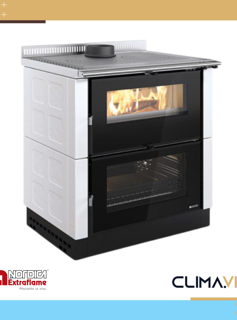 Готварска печка на дърва La Nordica Extraflame Verona XXL PETRA - MAIOLICA