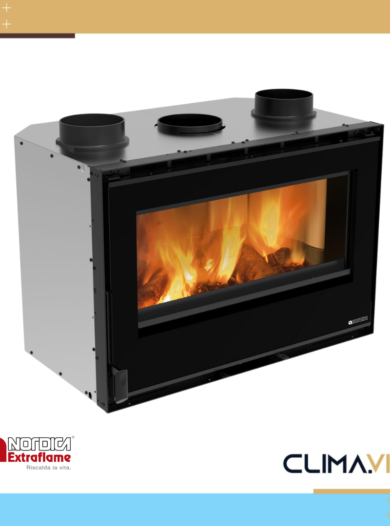 Камина на дърва La Nordica Inserto 80 Wide 2.0 8.8 kW
