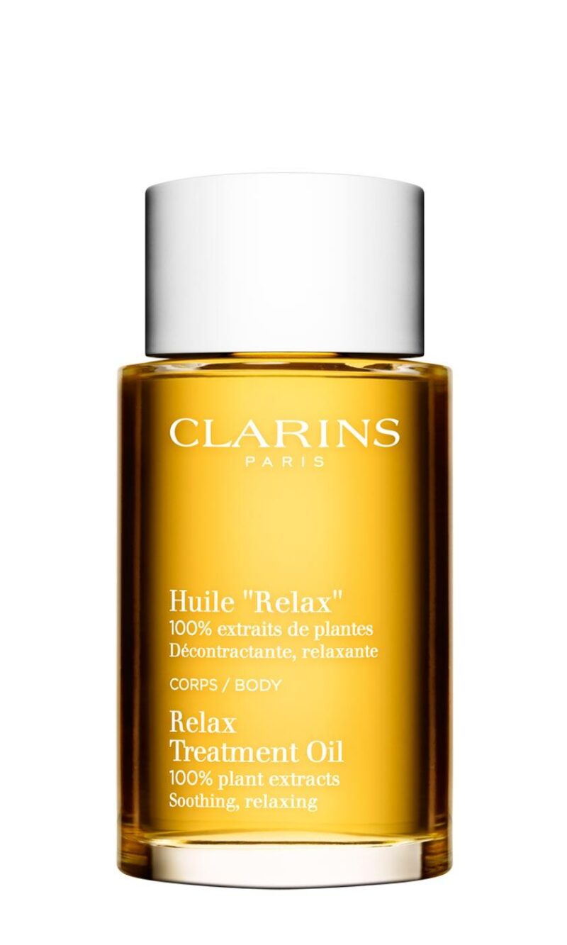 Clarins Huile Relax Treatment Oil Успокояващо масажно масло за тяло без опаковка на супер цена от parfium.bg