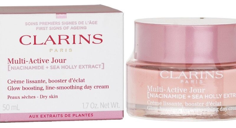 Clarins Multi Active day Cream Dry Skin NEW Formula Озаряващ изглаждащ бръчките крем за лице за суха кожа на супер цена от parfium.bg